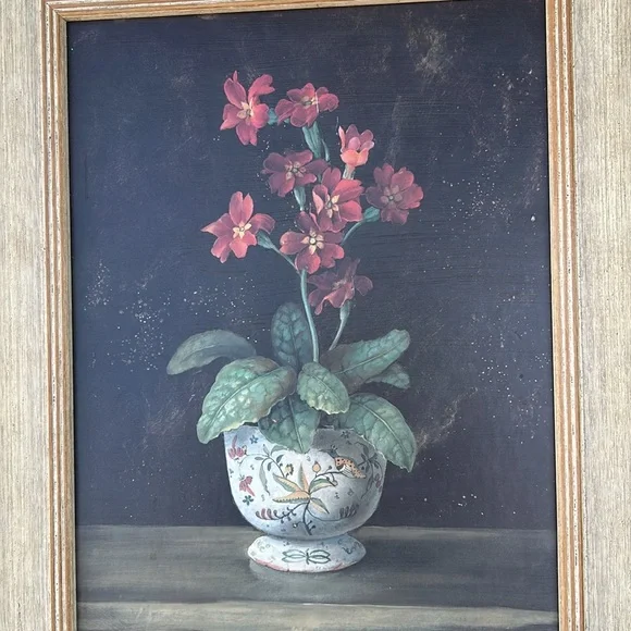 Beautiful picture withnatural frame flowers in the pot